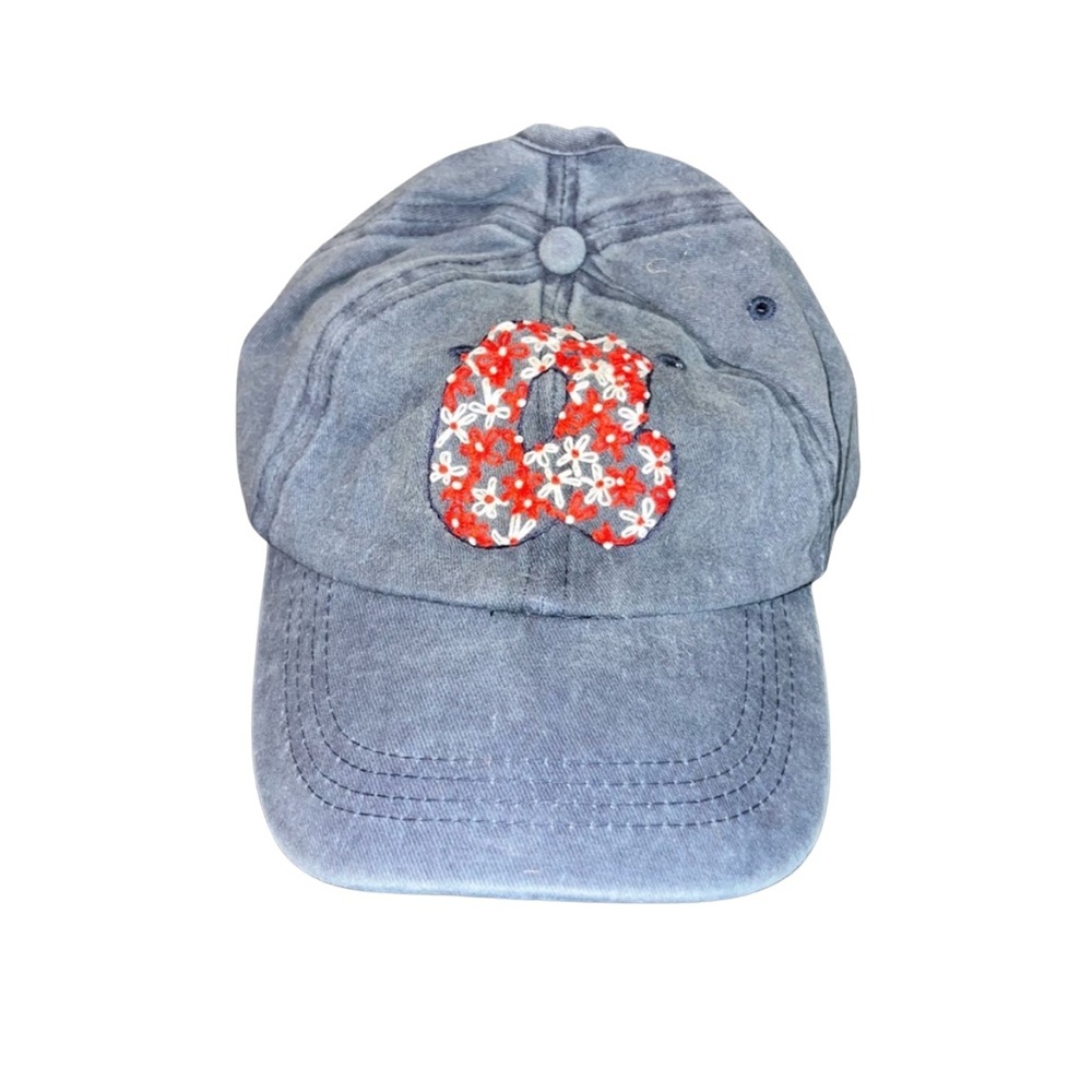 Floral Monogram "A" Ballcap​